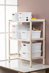 Кошик Idea Home Pyramid з кришкою10.8 л 36x24x16.5 см білий (00643 White) - мініатюра 2