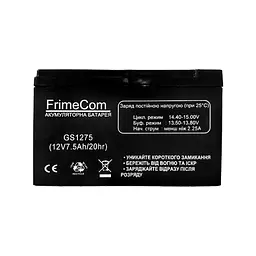 Батарея до ДБЖ Frime 12В 7.5 Ач (GS1275) - мініатюра 2