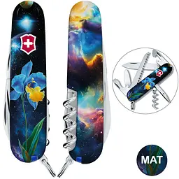 Складаний ніж Victorinox CAMPER DESIGN Блакитно-жовтий ірис
