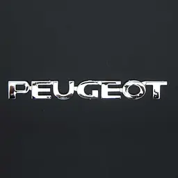 Емблема напис Peugeot 203 x 24 мм Xром скотч
