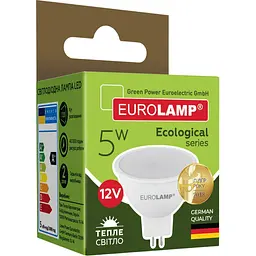 Світлодіодна лампа Eurolamp LED Ecological Series, MR16, 5W, GU5.3, 3000K, 12V (50) (LED-SMD-05533(12)(P)) - мініатюра 4