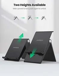 Тримач-підставка для мобільного телефона Ugreen LP247 Adjustable Portable Stand (80903) чорна - мініатюра 2