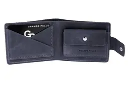 Чоловічий шкіряний гаманець GRANDE PELLE 11.5х9х1.5 см acs0029269 - мініатюра 2