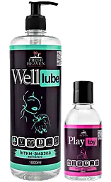 Iнтим-змазка Fresh Heaven вагінальна Well Lube 1000ml та для іграшок Play Toy 250ml 