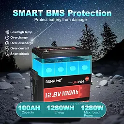 Акумулятор Dumfume LiFePO4 12V (12.8V/100Ah/1280Wh) (Dum-12,8V/100Ah-MINI MAX) [164636] - мініатюра 8