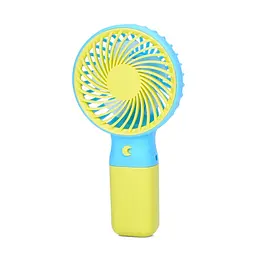 Портативний ручний вентилятор Bambi MK 5609Yellow з підставкою, 15,5 см, USB
