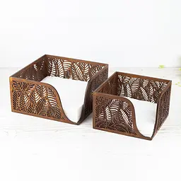 Дерев'яна серветниця VANZA LEAF walnut - M (17.5 см) - мініатюра 5