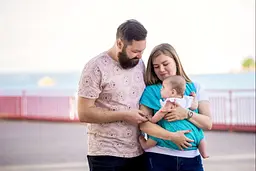 Слінг- шарф для дітей від народження жакардовий Розмір 5 (4,2 метра) бірюзовий Feathers - мініатюра 4