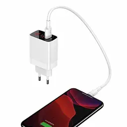 Зарядний з екраном Baseus Mirror Lake Digital 2 порти USB Type-C - мініатюра 5