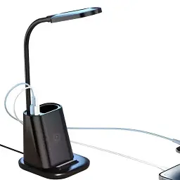 Лампа настільна із зарядкою XO WX032 (pen holder + desk lamp + wireless charger) 3 in 1 - мініатюра 3