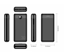 Портативна батарея VEGER K3 PD QC3.0 35W 30000mAh (W2018) Black - мініатюра 2