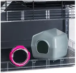Модульна клітка для хом'яків та мишей Ferplast Multipla Hamster з аксесуарами чорна 72.5x37.5x42 см 57007217 - мініатюра 8