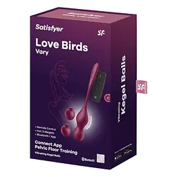 Вагінальні кульки Satisfyer Love Birds Vary, 22.2 бордовий - мініатюра 8