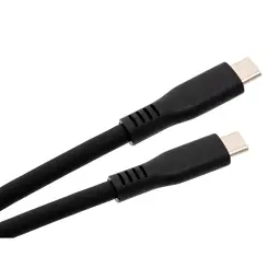 Дата кабель USB-C to USB-C 2.0m UBS3.2 Gen2 10G 240W Chip Silicon Black Vinga (VCPDCCC3242SB) - мініатюра 2