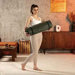 Коврик для йоги Hop-Sport HS-NB015GM NBR 1,5см темно-зелений - мініатюра 5