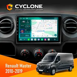 Штатна магнітола Renault Master 2010-2019 Cyclone C10-013 4x64 DSP 4G Cyclone (НФ-00006783)