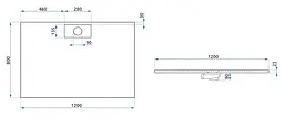Душовий піддон Rea Bazalt 80x120 long white REA-K3321, Білий - мініатюра 6