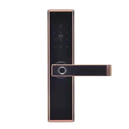 Замок біометричний автономний Trinix TRL-5109BTF Red Bronze Right з Bluetooth, зчитувачем відбитків пальців і карт Mifare (65-00049) - мініатюра 1