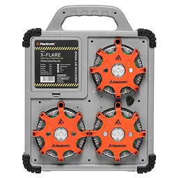 Комплект ліхтарів професійних Mactronic X-Flare (30 Lm) Red/Blue/Amber Recharg 12v/220V Magnetic Червоний - мініатюра 3