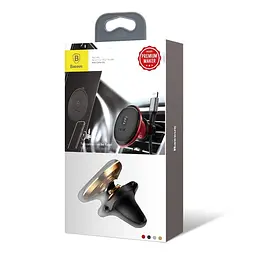 Автомобільний тримач холдер Baseus Magnetic Air Vent Car Mount Holder SUGX-A0V Gold - мініатюра 6
