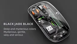 Комп'ютерна миша T-WOLF X11 беспроводная, бесшумная с аккумулятором 2,4G+Bluetooth Black - мініатюра 2
