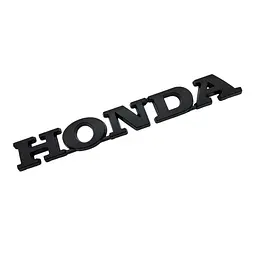 Емблема напис Honda Хонда Чорна 150х20 мм метал на скотчі (Завод)