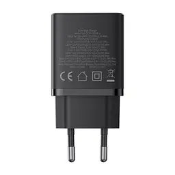 Мережевий зарядний пристрій Baseus Cube Fast Charger 2U+C 30W EU чорний P10111402113-00 - мініатюра 7