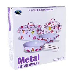 Игровой набор Bambi Детский набор посуды Kitchenware кастрюля/сковорода Разноцветный (IG-173-N-87)