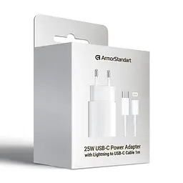 Зарядний пристрій ArmorStandart AR-TA800W USB-C 25W White + кабель USB-C to Lightning (ARM77719) - мініатюра 6