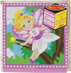 Дерев'яні кубики на платформі Melissa&Doug Принцеси і феї (MD19040) - мініатюра 3
