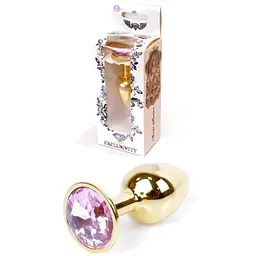Анальна пробка Boss Of Toys Boss Series - Jewellery Gold Plug Rose S, BS6400018, Золотий / Світло-рожевий