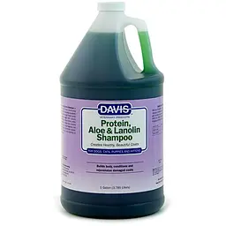 Шампунь Davis Protein & Aloe & Lanolin Shampoo девіс протеїн алое ланолін для собак та котів 3.8 л