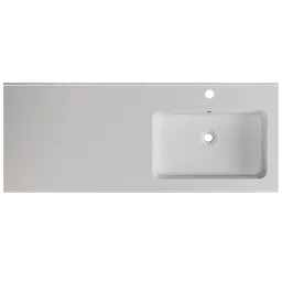 Раковина матова врізна Amidicon Rodeo 120R 1200x480 з литого каменю RODEO_120R_MAT, Білий матовий - мініатюра 4