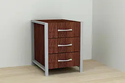 Тумба універсальна Ferrum-decor Вів'єн 3 50x41x40 сірий ДСП Венге 16мм (FRD-106188) - мініатюра 5