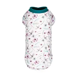 Футболка Pet Fashion Flora для собак бавовна білий трикотаж з квітковим принтом L