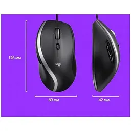 Миша Logitech Advanced Corded M500s (910-005784) 4000 dpi провідна чорна - мініатюра 4