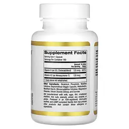 Витамин D3+K-2 Vitamin D3+K2 180 капсул CGN vit0006375 - миниатюра 2