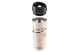 Термокухоль Ardesto Coffee time Bradypus 450 мл бежевий - мініатюра 6