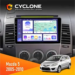 Штатна магнітола Mazda 5 (Premacy) 2005-2010 Cyclone C9-011 4x64, DSP Cyclone (НФ-00007655)