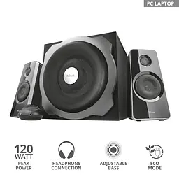 Комплект акустики 2.1 Trust Tytan Speaker Set Black - мініатюра 2