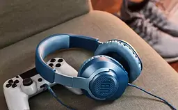 Навушники JBL QUANTUM 100 Mic Blue (JBLQUANTUM100BLU) - мініатюра 2
