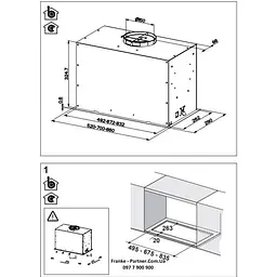 Витяжка вбудована Franke Box Flush EVO FBFE XS A70 (305.0665.361) - мініатюра 7