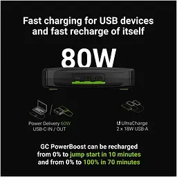 Пуско-зарядний пристрій стартер Green Cell Powerbank PowerBoost 2000 А 60 W - мініатюра 6