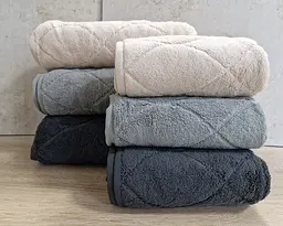 Набір турецьких махрових рушників Cestepe MicroCotton Premium 3 штуки 50x90 + 3 штуки 70х140 Voli 2 щільність 600 г/м2 - мініатюра 4