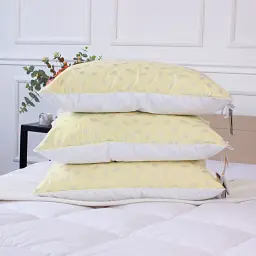 Подушка пухова MirSon Karmen №1800 Bio-Beige м'яка пух 90% 60х60 см біло-бежева (2200003011760) - мініатюра 5
