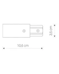 Струмоввід Nowodvorski 9463 Profile Power End Cap IP20 чорний - мініатюра 2