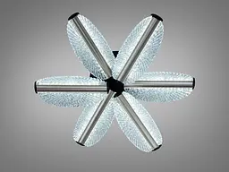 Сучасна LED люстра Diasha 2407/6S CG з акриловими пелюстками та пультом - мініатюра 2