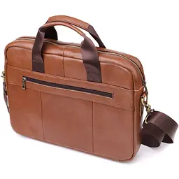 Чоловічий діловий портфель з натуральної шкіри Vintage 23038 коричневий - мініатюра 2