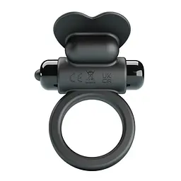 Віброкільце Pretty Love Vibrant Penis Ring Debonaire 8.5 см чорний - мініатюра 4