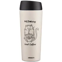 Термокружка Ardesto Coffee Тime Meowning 450 мл Бежева (AR2645WC)